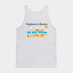 Happiness Is Being A Cici Summer Beach Happy Mother's Day Tank Top